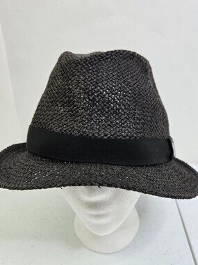 A Bathing Ape Pirate Store Fedora Black BAPE Ribbon Straw Hat Japan Vintage